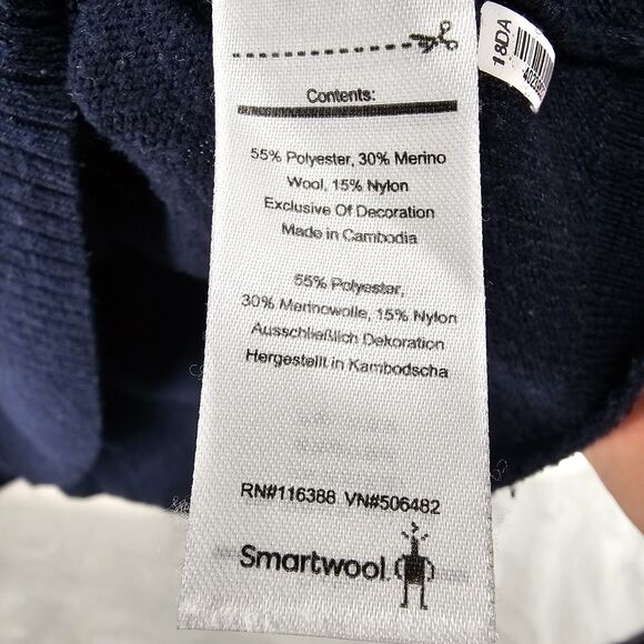 Smartwool‎ Mens Large V Neck Blue Sweatshirt Wool Blend ( Peeling) - Picture 7 of 8